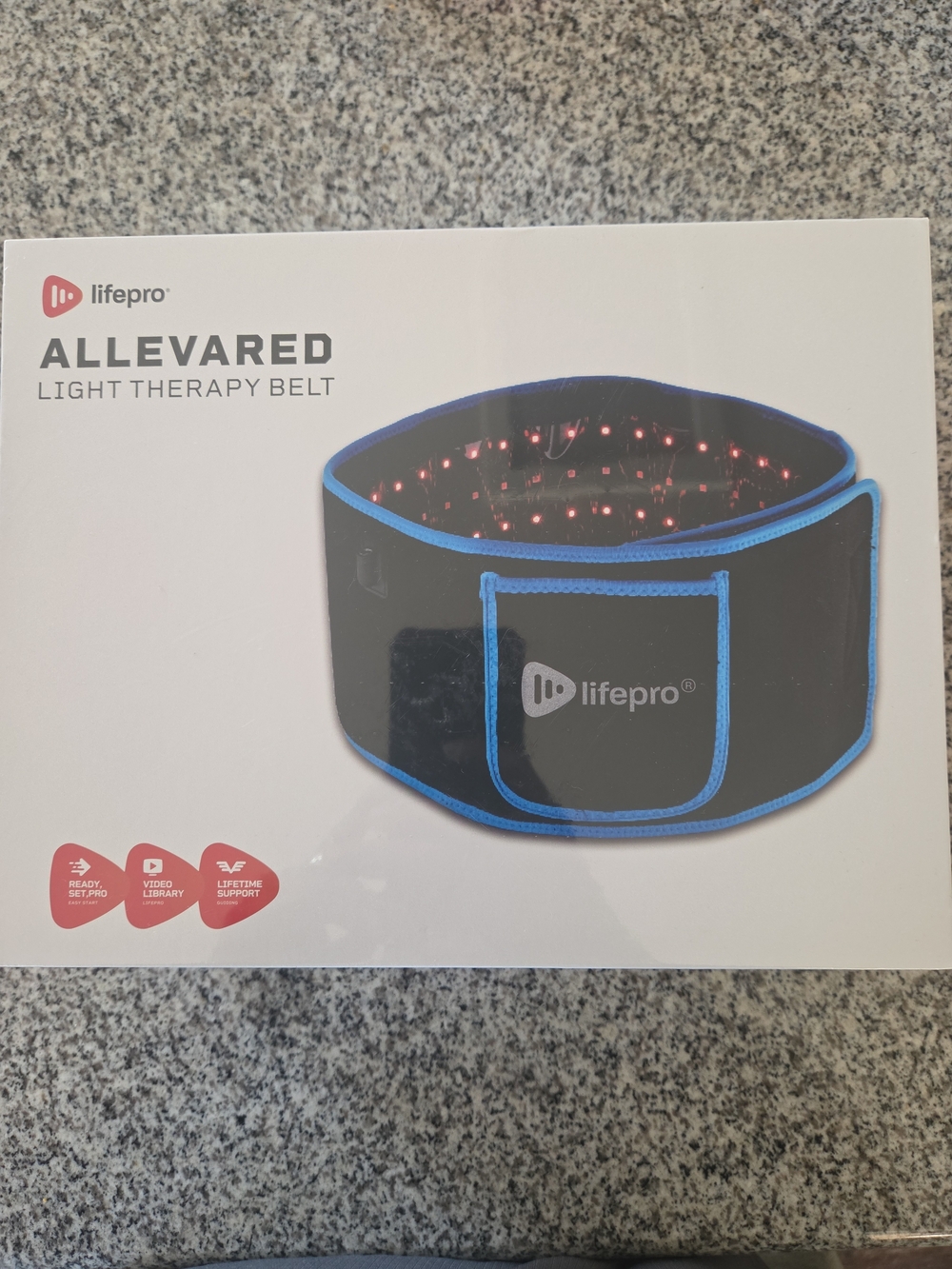 Lifepro ALLEVA RED Light Therapy Belt Black NWT